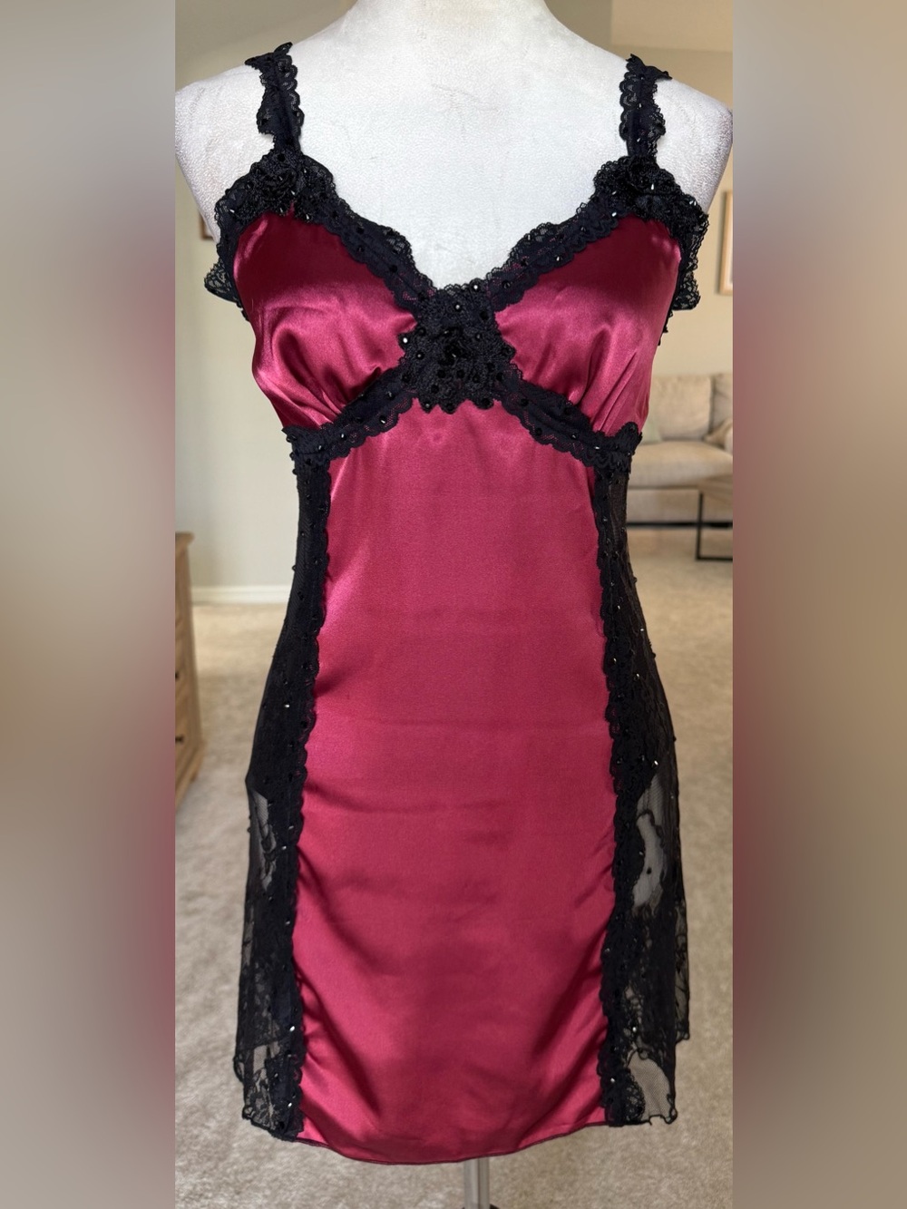 Red & Black Slip Dress Dance Costume
